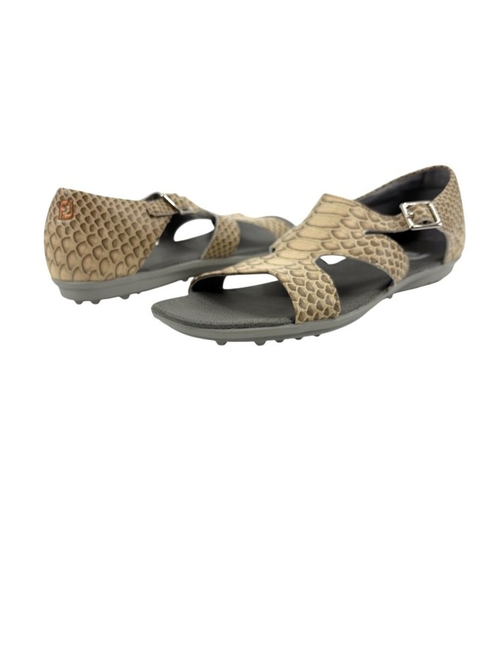 Footjoy Naples Beige Strappy Ankle Strap Open Toe Golf Sandals Womens Size 7M